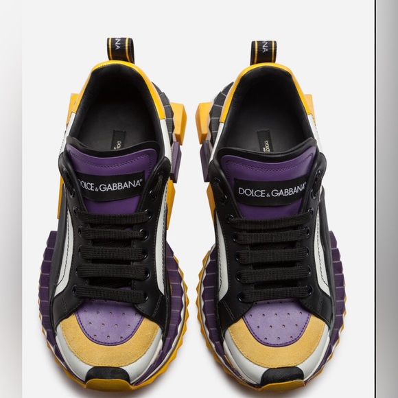 DOLCE & GABBANA Super Queen Multicolor Leather Sneakers - Picture 2 of 13